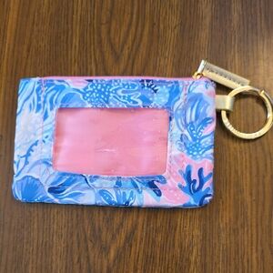 Lilly Pulitzer Coin Purse ID Holder with Key Ring